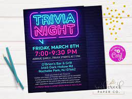 One round will be cycling specific trivia, but the evening as a whole is bike race. Trivia Night Invitation Quiz Night Invitation Pub Quiz Etsy