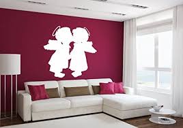 Jk159 cartoon mouse haunted mouse hole cute funny living room bedroom wallstickers. Wall Decal Sticker Bedroom Angel Cute Baby Wings Nursery Kids Girls Boys Teenager Room 533b By Bestickers Shop Online For Baby In Fiji