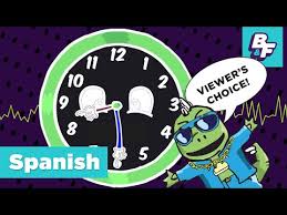 How To Tell Time In Spanish With Basho Friends Que Hora Es Youtube Spanish Learning Activities Time In Spanish Learning Spanish