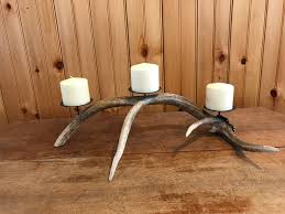 2020 popular 1 trends in jewelry & accessories, home & garden, apparel accessories, beauty & health with antler elk and 1. Real Elk Antler 3 Pillar Candle Holder Mad River Antler