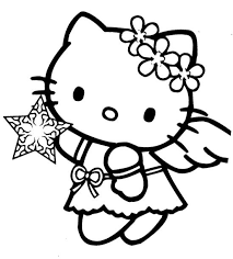 Hello Kitty Christmas Angel Coloring Page Kitty Coloring Hello Kitty Coloring Hello Kitty Colouring Pages