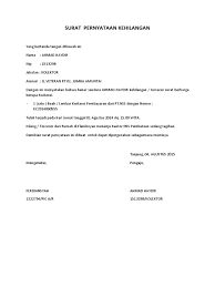 Contoh surat pernyataan kehilangan buku tabungan. Surat Pernyataan Kehilangan Kwitansi