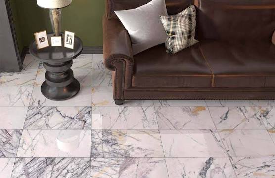 Marble-Look Floor Tile Installation in Berthoud, CO