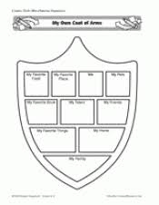 Make your own coat of arms template. My Own Coat Of Arms Teachervision