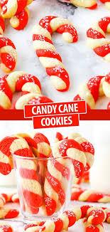 Easy Candy Cane Cookies Recipe For Christmas Recipe Candy Cane Cookie Recipe Candy Cane Cookies Cookies Recipes Christmas