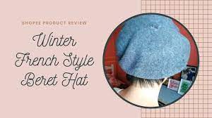 Winter French Style Beret Hat Shopee Product Review Beret Hat Hats Beret