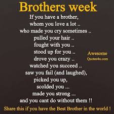 Fighting Birthday Wishes For Younger Brother From Elder Sister Brothers Week I Love My Brother Brother Quotes My Brother Quotes