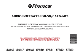 Solutions & tips, download manual, contact us. Phonocar 5 842 Manual Instructions Pdf Download Manualslib