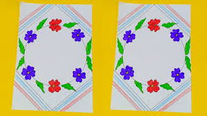 Diy Border Design For School Projects How To Decorate Front Page Of File Paper Craft Work Border Design Front Page Design