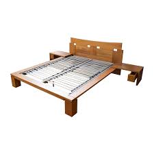 69 Off Roche Bobois Roche Bobois Wood Platform Full Bed Frame With End Tables Beds Costway full size wood bed frame slats support platform solid headboard footboard home. 69 off roche bobois roche bobois wood platform full bed frame with end tables beds