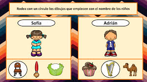 ¡juegos juegos de números en línea y mucho más! Juego Para Trabajar La Conciencia Fonologica Con Nombres Propios Y Dibujos Orientacion Andujar