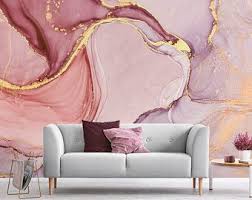 Wallpaper With White And Orange Water Abstraction Self Adhesive Peel And Stick Wall Mural In 2020 Abstract Wallpaper Decor Wall Murals