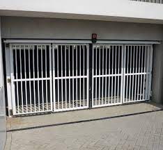 Perfect hillside gate los angeles mulholland edsuk around the corner gate fancy fence retractable gate tandem telescopic gate rising popup gate bifolding gate garador garage doors trackless bi fold gate evolution door fan gate watch part 2! Folding Gate Sgate Top Guided Heras Galvanized Steel With Bars Glass Panel