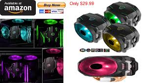 Cooler Master Ma610p Rgb Cpu Air Cooler 6 Cdc Heat Pipes Master Fan 120mm Intel Amd Am4 Support 6 Heat Pipes W Cdc 2 0 T Cooler Master Led Logo Led Controller
