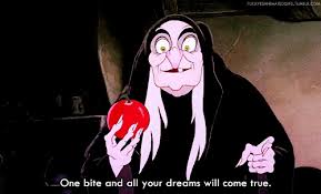 The evil queen, under disguise as an old apple peddler, convinces snow white that the poisoned apple is a wishing apple. Evil Queen Disney Quotes Quotesgram