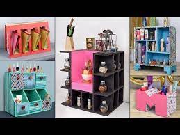 10 Cardboard Organization Ideas To Organize Your Daily Stuff Youtube Cardboard Organizer Diy Cardboard Furniture Cardboard Storage