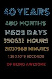 Hopefully it helped you out a bit with your decision making process. 40 Years Of Being Awesome Vintage Birthday Gift For 40 Years Old 40th Birthday Gifts For Kids Men And Women By Not A Book