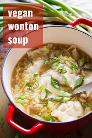 Vegan Wonton Soup Veg Soup Vegetarian Dumpling Wonton Soup