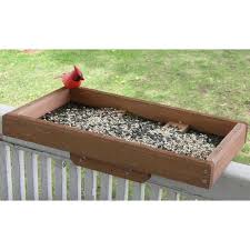 Bird Bath For Deck Railing Deck Post Tray Bird Feeder Yard Envy Platform Bird Feeder Diy Bird Feeder Bird Feeders