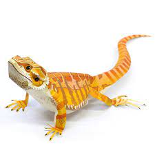 Courrier livre nombre de pages: Pogona Vitticeps Lizard Handgemachte Origami Kunst Mini 3d Papier Modell Papercraft Reptilia Tier Diy Kinder Erwachsene Handwerk Spielzeug Qd 004 Card Model Building Sets Aliexpress