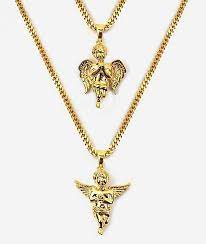 The Gold Gods Micro Angel Gold Necklace Layered Set Zumiez Gold Necklace Gold Necklace Layered Gold Jewelry Fashion