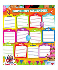 birthday calendar 14 free word pdf psd documents