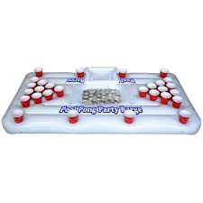Inflatable Pool Pong Table And Floating Beer Cooler Regalos Para Hombres Casitas Cosas Divertidas