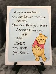 Winnie the pooh wall art sign. Winnie The Pooh Quote You Are Stronger Than You Know Novocom Top