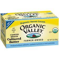 Organic Valley Cultured Unsalted Organic Butter 1 Lb Walmart Com Organic Valley Organic Butter Organic Milk