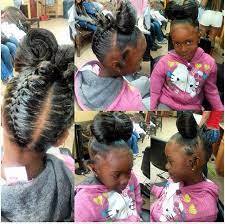 Cute Little Black Girl Bow And Braid Ponytail Updo Natural Hair Black Hair For Kids Baby Girl Hairstyles Toddler Hair Kids Hairstyles