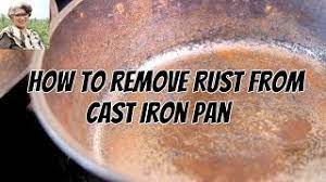 How To Clean, Season, & Restore - Remove Rust From Cast Iron Pan In 5  Minutes | Skinny Recipes - Youtube