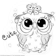 Shrink the colored own art to a smaller sized and make greeting cards. Cute Baby Owl Coloring Pages Novocom Top