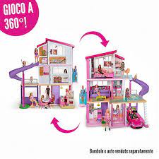 Il garage è pensato per ospitare le auto ufficiali di barbie, sia la mitica 500 che il gigante camper. Barbie Casa Dei Sogni Per Bambole Con 8 Stanze Garage Sciv Da 233 79 Confronta I Prezzi Da Prezzox It