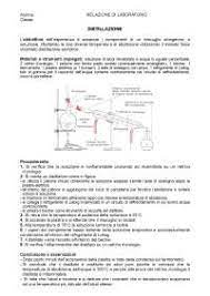 Per questa tipologia di vini è possibile mettere in relazione il titolo alcolometrico e la temperatura di ebollizione. Relazione Di Laboratorio Distillazione Docsity