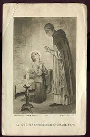 Old Holy Card The Last Communion Of Ste Joan Of Arc Ebay Joan Of Arc Saint Joan Of Arc Holy Cards