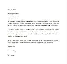 Thank You For Your Sponsorship Letter Fresh 29 Sample Sponsor Thank You Letters Pdf Word In 2020 Sponsorship Letter Thank You Letter Template Letter Templates