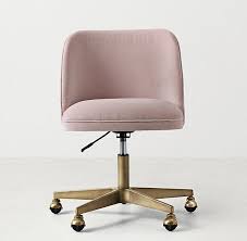 Black And Gold Office Chair Canada Alessa Velvet Desk Chair Antiqued Brass Pink Desk Chair Pink Office Chair Office Chair Design