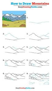 How To Draw Mountains Really Easy Drawing Tutorial Drawing Tutorial Easy Mountain Drawing Drawing Tutorial