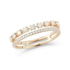 Maybe you would like to learn more about one of these? Dana Rebecca 14k Yellow Gold Ava Bea Double Row Ring