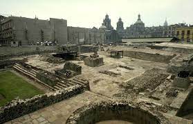 Mexico city, mexico city, mexico. Ruins Of Tenochtitlan Tenochtitlan Aztec City Mexico