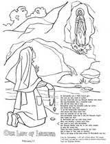 Our Lady Of Lourdes Colouring Pages Our Lady Of Lourdes Lady Of Lourdes St Bernadette Of Lourdes