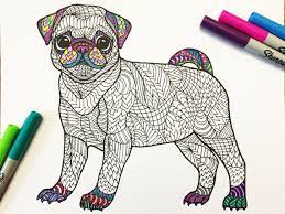 Pug Puppy Pdf Zentangle Coloring Page Puppy Coloring Pages Pugs Coloring Pages
