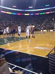 courtside seats at a utah jazz game at energysolutions arena