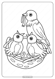 Click any coloring page to see a larger version and download it. Printable Birds In The Nest Coloring Page