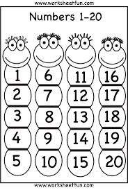 This activity is great as posters for your classroom. Free Coloring Pages Numbers 1 20
