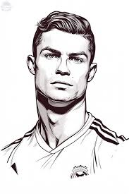 cristiano ronaldo desenho para colorir