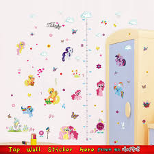 my little pony wall sticker children growth height measure