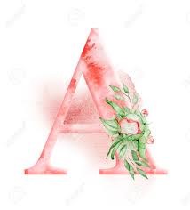 Download free static and animated letter a vector icons in png, svg, gif formats. Floral Watercolor Alphabet Monogram Initial Letter A Design With Hand Drawn Peony Flower For Wedding Invitation Cards Stock Photo Picture And Royalty Free Image Image 95113843