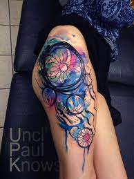 The thighs in particular, are a good place to put large, colorful, or creative designs on. 150 Dreamcatcher Tattoos Meanings Ultimate Guide August 2021