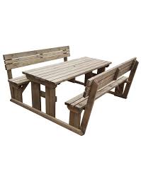 alders picnic table benches set with back rest table and bench set picnic table bench picnic table